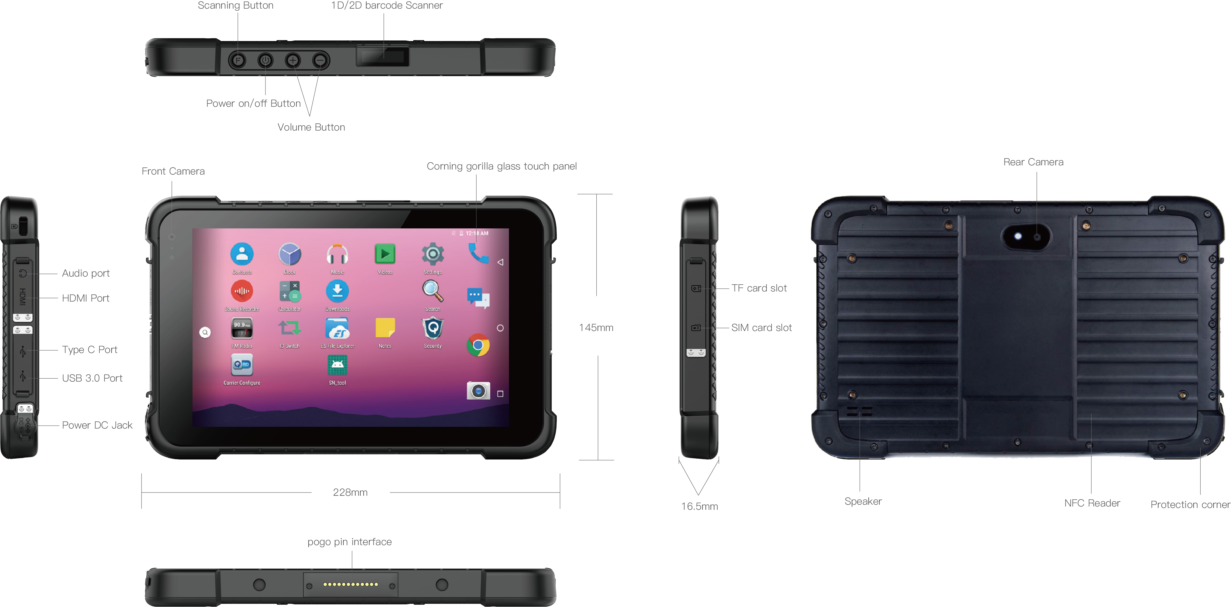 8 inch Android IP67 rugged tablet data (1)